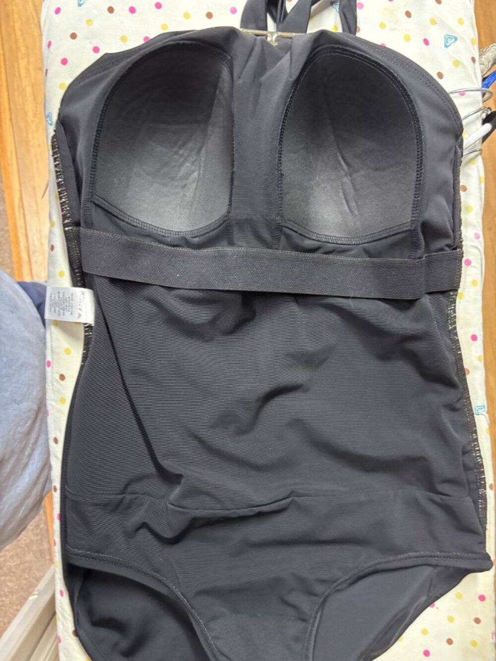 Women's One Piece Swimsuit Black Tummy Control Size 8 , 12 Swimsuits for All NWT - Picture 6 of 7